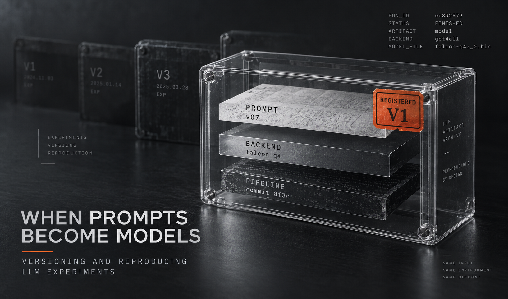 When Prompts Become Models: Versioning and Reproducing LLM Experiments