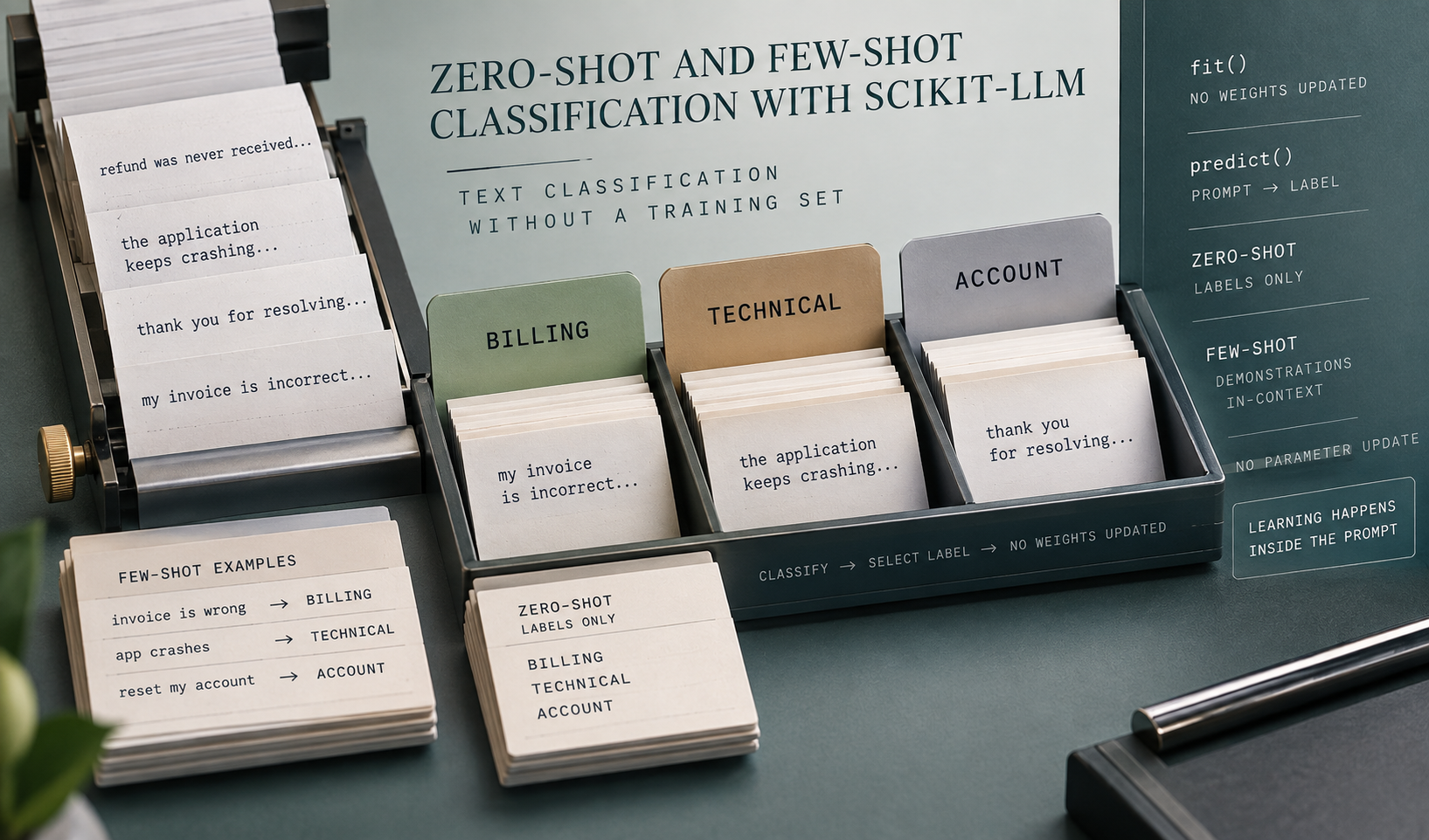 Zero-Shot and Few-Shot Classification with Scikit-LLM