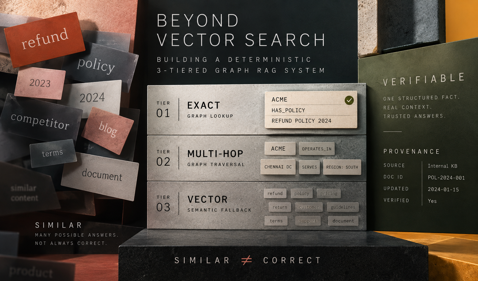 Beyond Vector Search: Building a Deterministic 3-Tiered Graph RAG System
