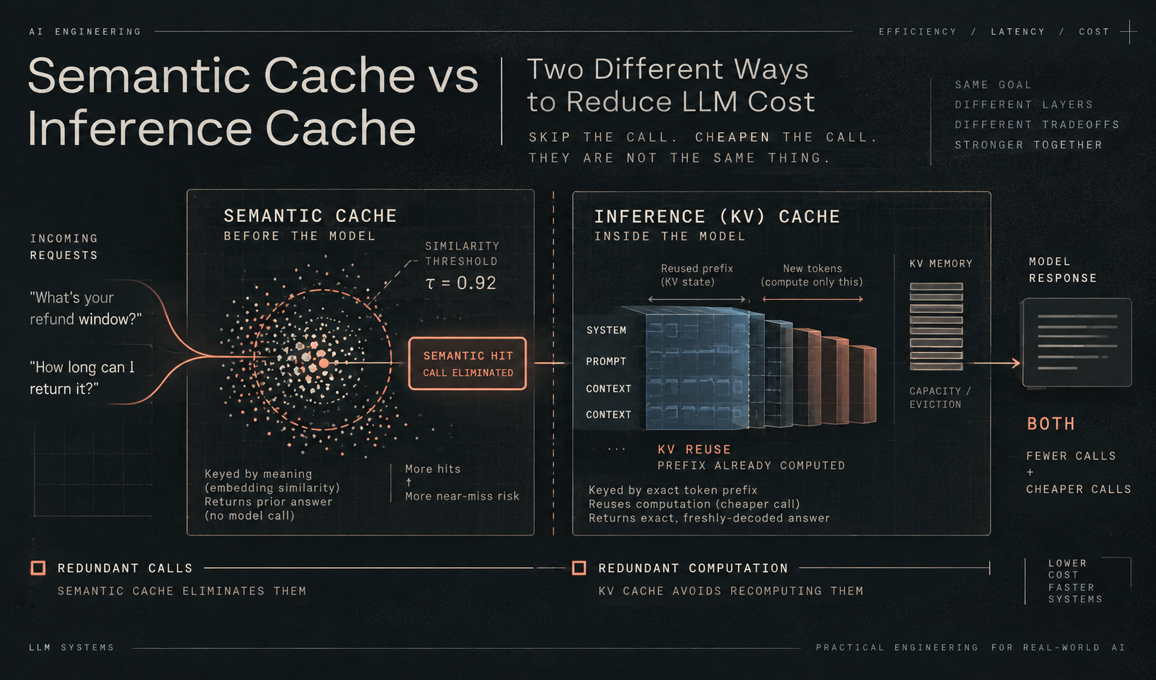 Semantic Cache vs Inference Cache: Two Different Ways to Reduce LLM Cost